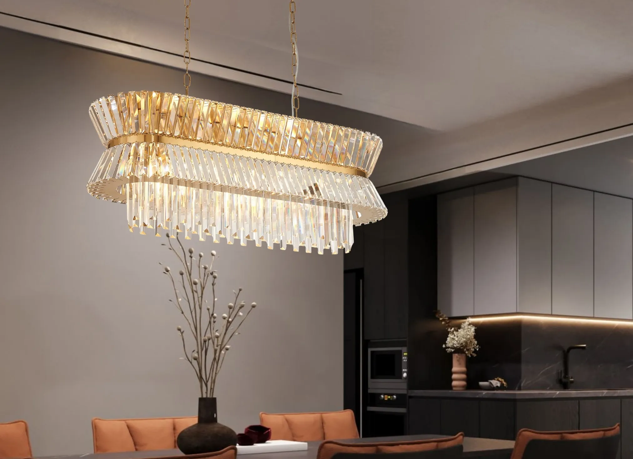 Vienna Crystal Ceiling Lights Diyas Statement Crystal Fittings
